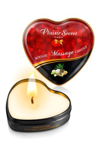 Массажная свеча с ароматом экзотических фруктов Bougie Massage Candle - 35 мл. - Plaisir Secret - купить с доставкой в Бердске