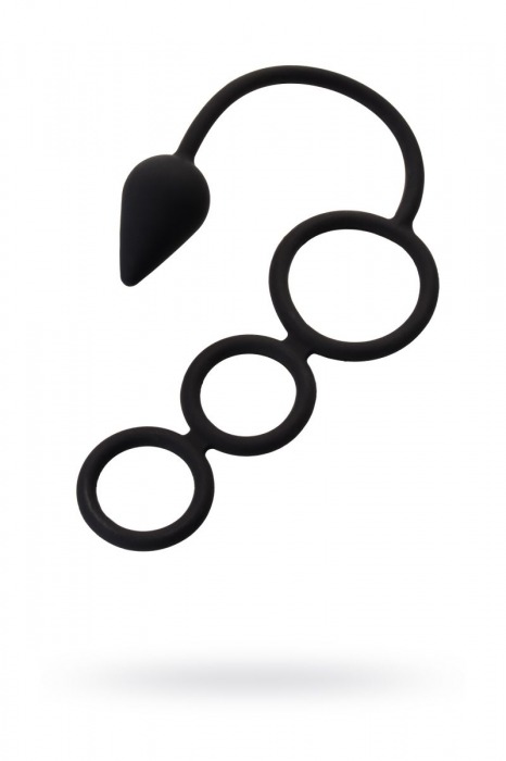 Тройное эрекционное кольцо с анальным хвостом Drop S-size - Erotist Adult Toys - в Бердске купить с доставкой