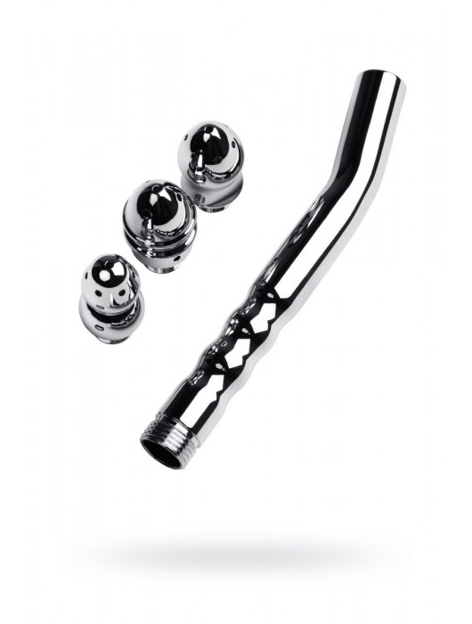 Металлический анальный душ с тремя насадками - ToyFa - купить с доставкой в Бердске