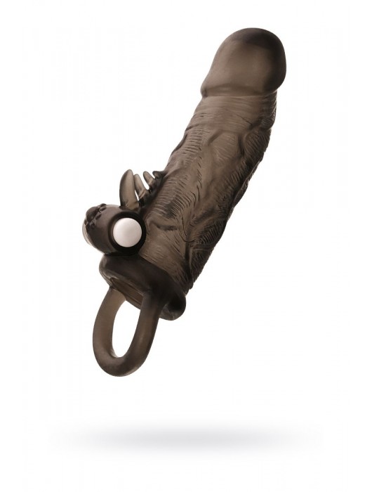 Чёрная насадка на пенис Toyfa XLover с вибрацией - ToyFa - в Бердске купить с доставкой