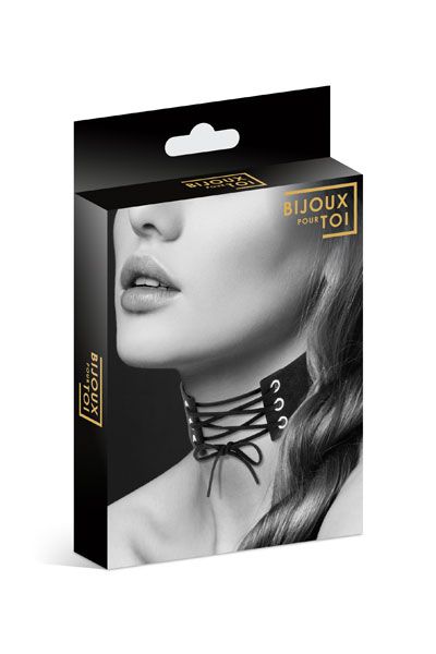 Оригинальный ошейник-чокер со шнуровкой - Bijoux Pour Toi - купить с доставкой в Бердске