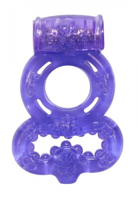 Фиолетовое эрекционное кольцо Rings Treadle с подхватом - Lola Games - в Бердске купить с доставкой