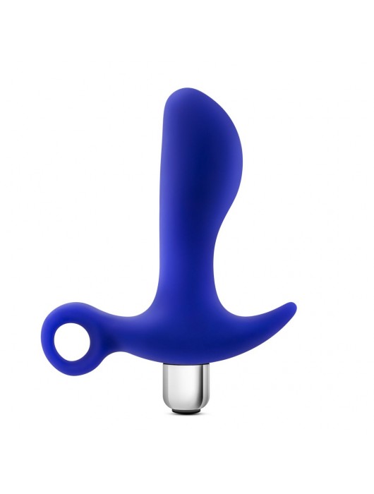 Синий стимулятор простаты с ручкой-кольцом Performance Prostimulator 02 - Blush Novelties - в Бердске купить с доставкой