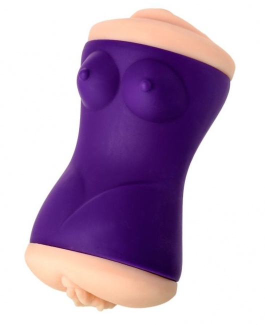 Двухсторонний мастурбатор JOS YARA в фиолетовой колбе - JOS - в Бердске купить с доставкой
