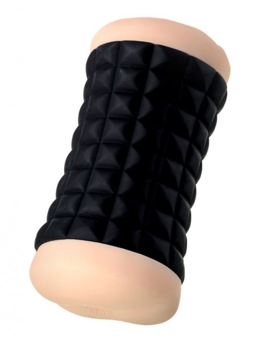 Двухсторонний мастурбатор JOS JANICE в черном цилиндре - JOS - в Бердске купить с доставкой