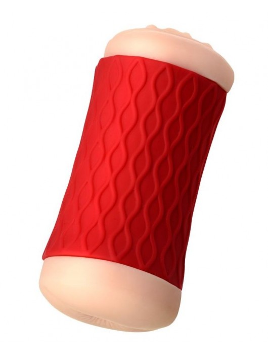 Двухсторонний мастурбатор JOS  NADIN в красном цилиндре - JOS - в Бердске купить с доставкой