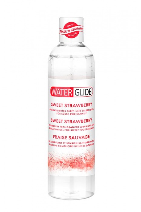 Лубрикант на водной основе с ароматом клубники SWEET STRAWBERRY - 300 мл. - Waterglide - купить с доставкой в Бердске