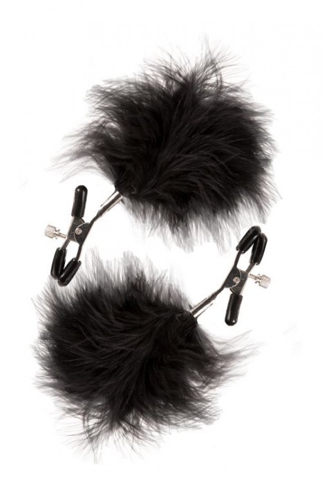 Зажимы для сосков с пухом FEATHERED NIPPLE CLAMPS - Blush Novelties - купить с доставкой в Бердске