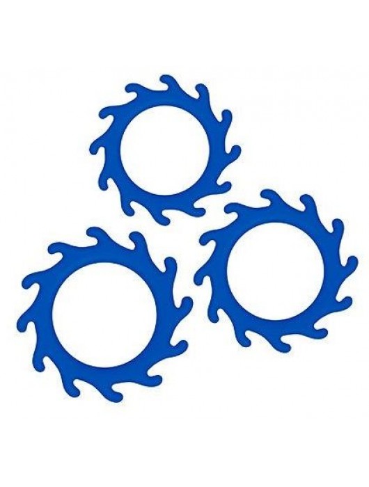 Набор из 3 синих эрекционных колец Renegade Gears - NS Novelties - в Бердске купить с доставкой