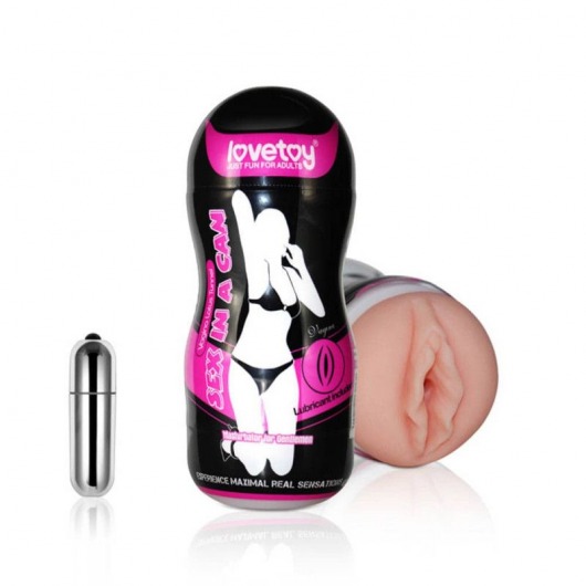 Мастурбатор-вагина Sex In A Can Vibra Vagina Tunnel - Lovetoy - в Бердске купить с доставкой