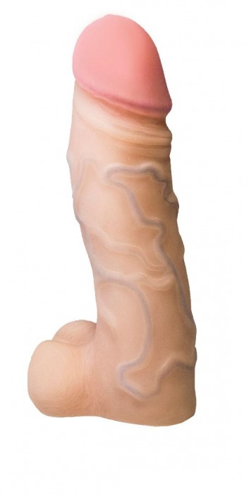 Реалистичная насадка с мошонкой REAL Standard - 15,5 см. - LOVETOY (А-Полимер) - купить с доставкой в Бердске