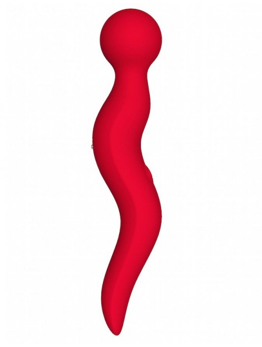 Красный жезловый вибромассажёр Cassi - 21 см. - Le Frivole